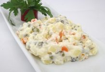 ruska salata, salata, šunka, recept, pixabay