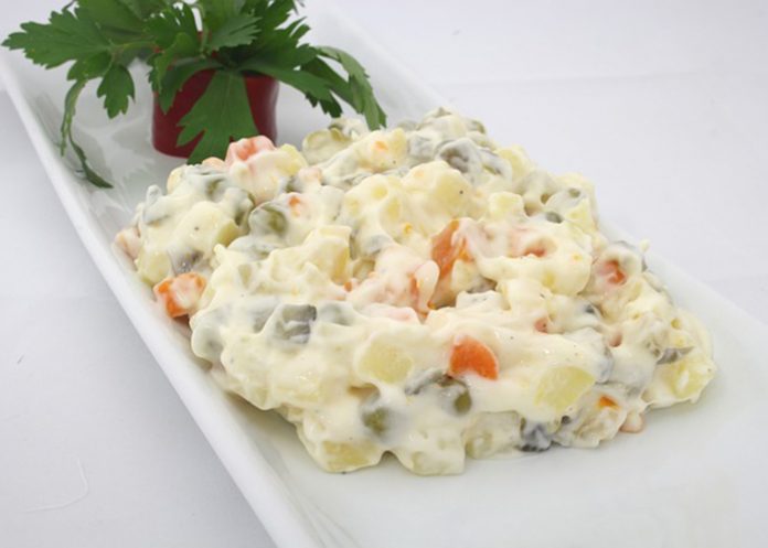 ruska salata, salata, šunka, recept, pixabay